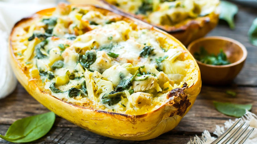 Spinach Artichoke Spaghetti Squash